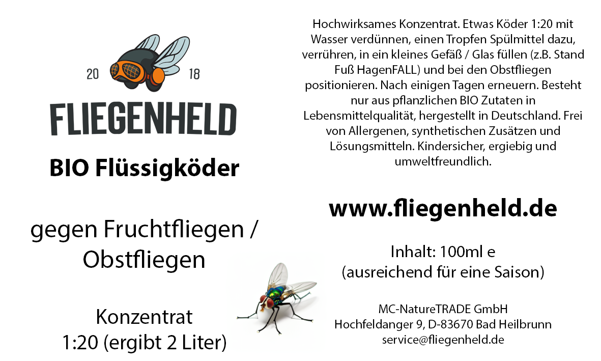BIO Flüssig Köder / Lockstoff gegen Fruchtfliegen