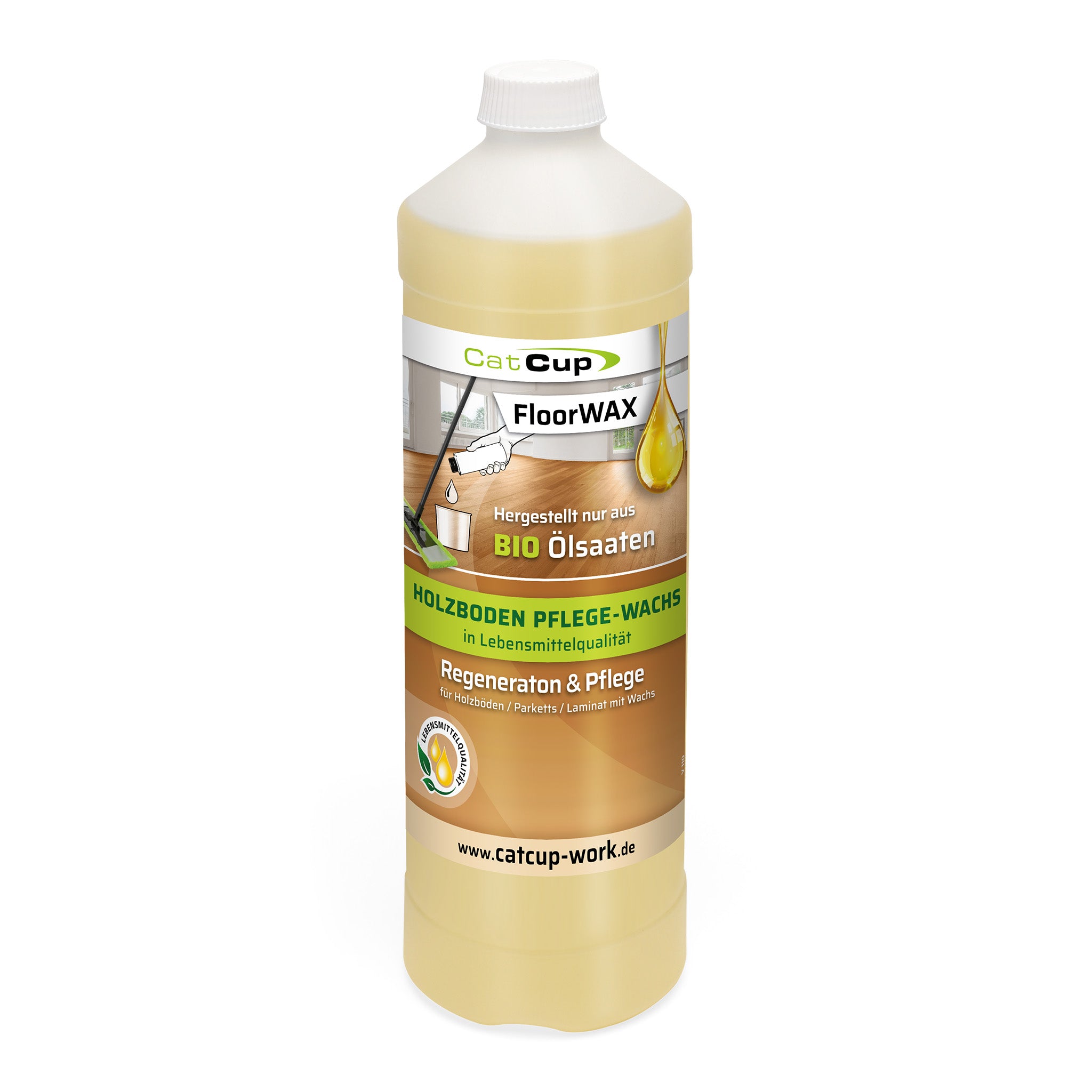 CatCup FloorWAX - BIO Holzbodenpflege / Regeneration mit Bienenwachs