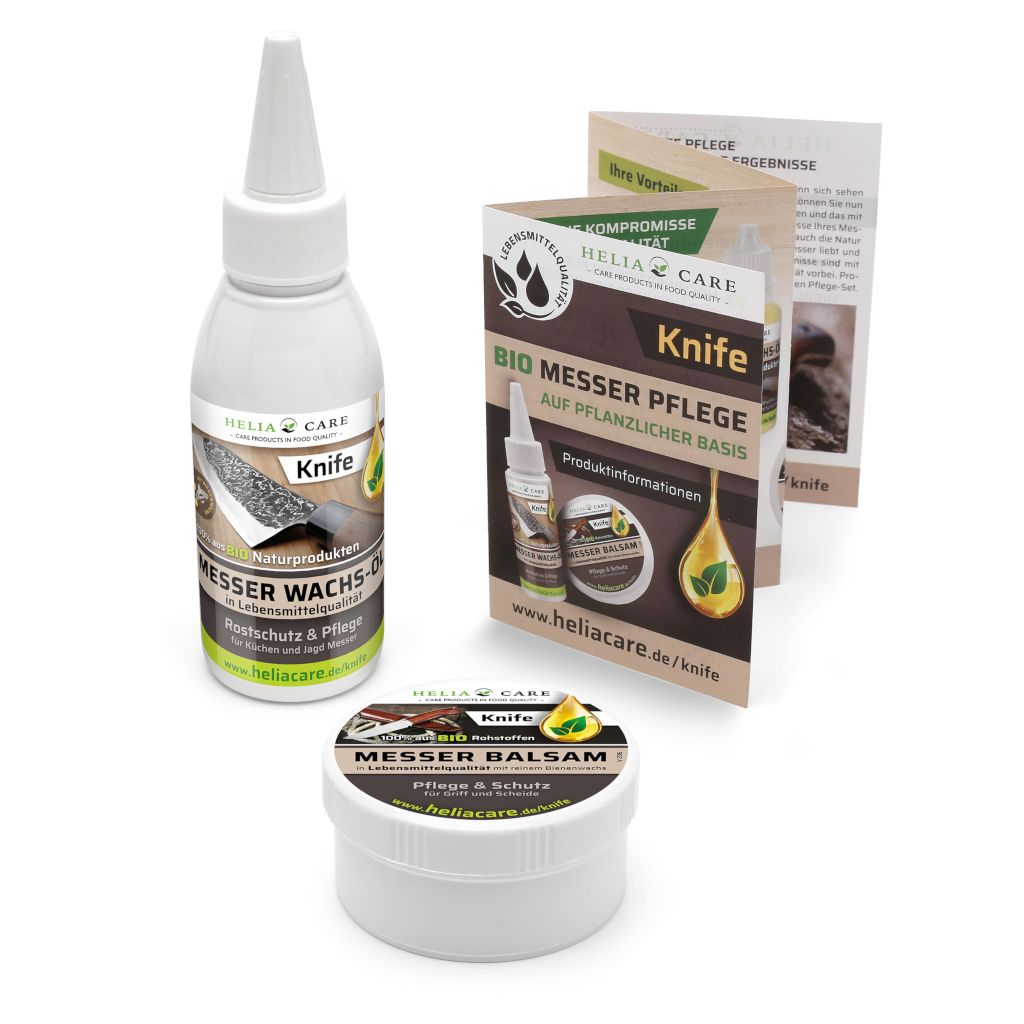 KNIFE: Messer Pflegeset für Klinge, Griff & Scheide (BIO)