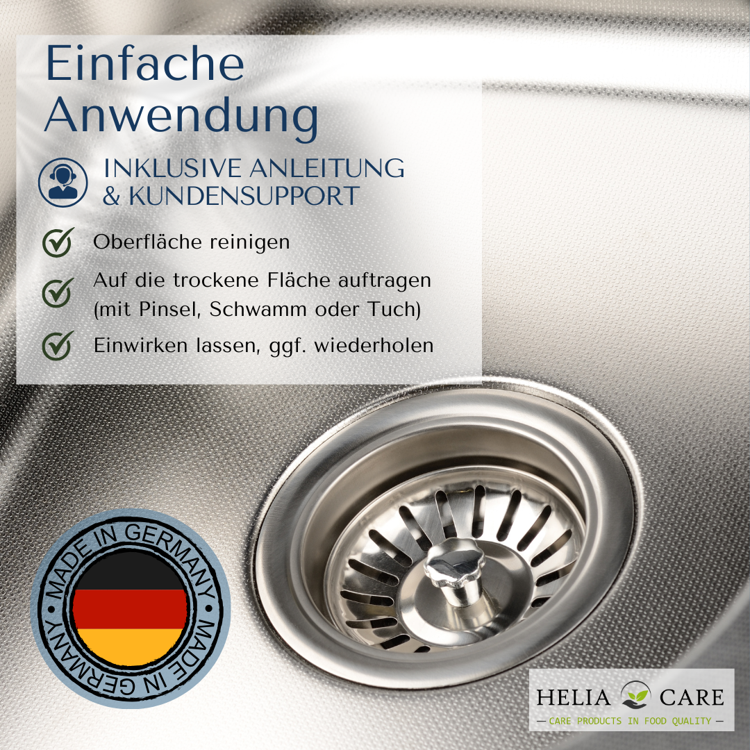 HeliaCARE® BIO-Edelstahlpflege-Öl „Stainless Steel“